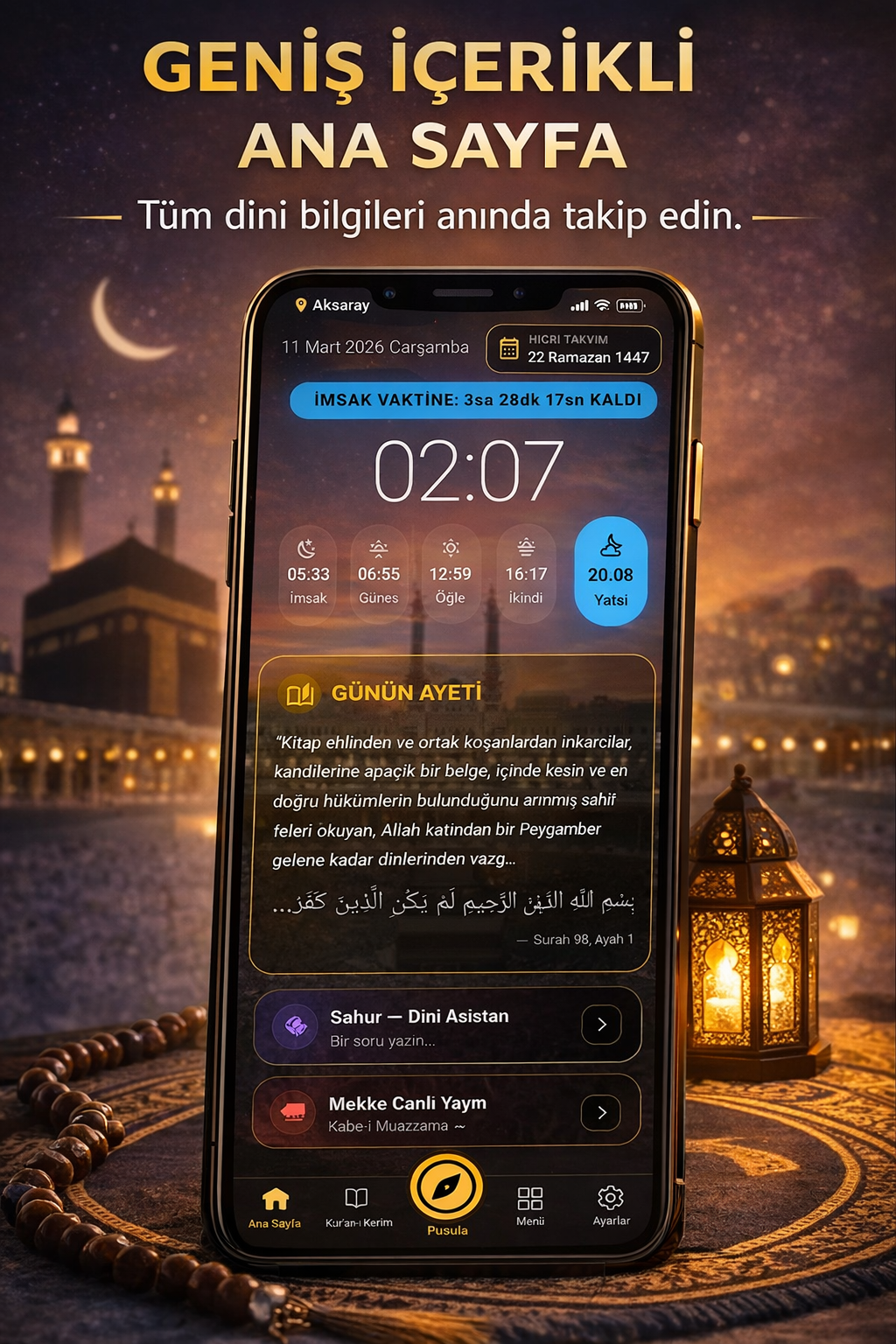 Namaz ve Kuran Tanıtım Görseli